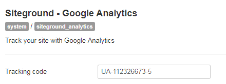 joomla siteground google analytics