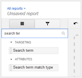 adwords search term report