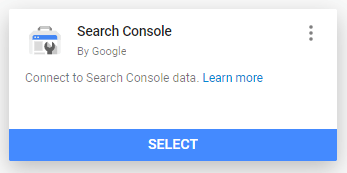 search console data source google data studio