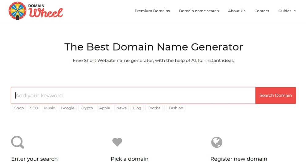 Domain Wheel Domain name Generator