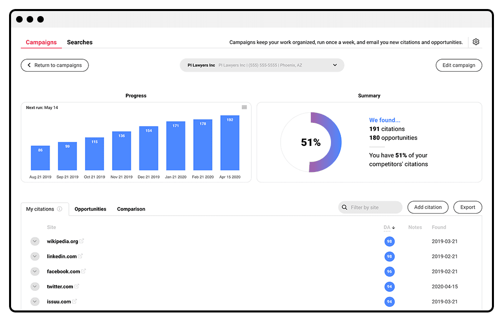 WhiteSpark local seo software