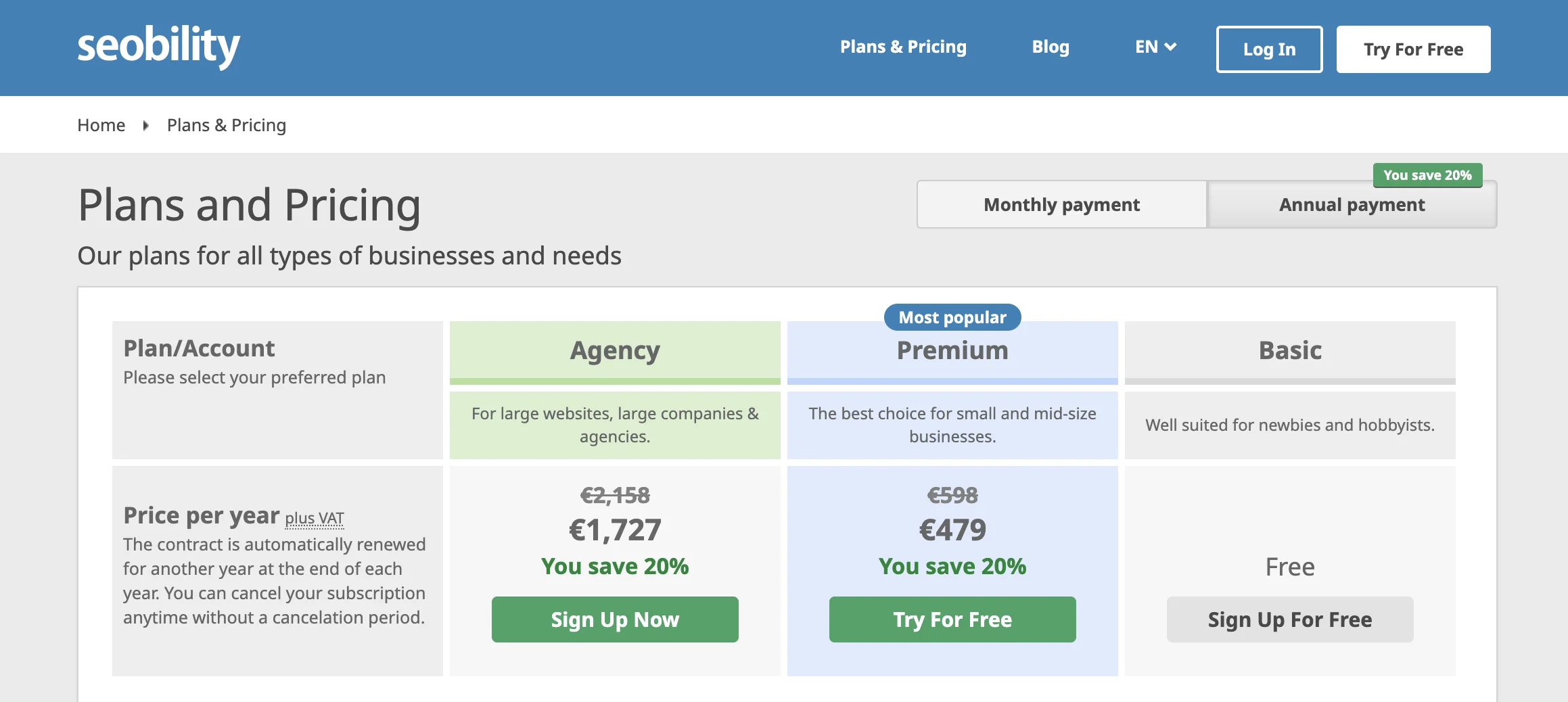 seobility-price-seo tool for agencies