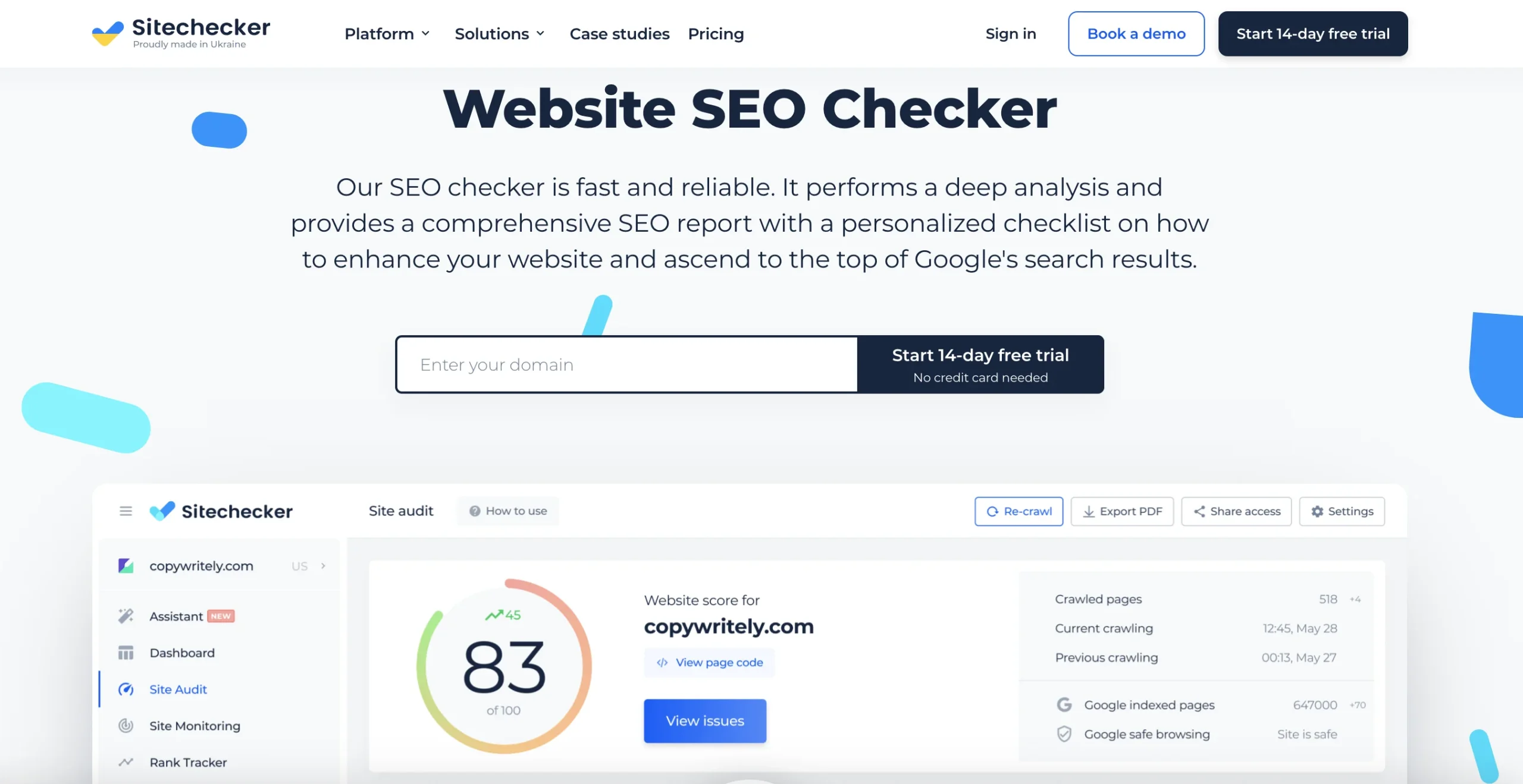 sitechecker-seo tool for agencies