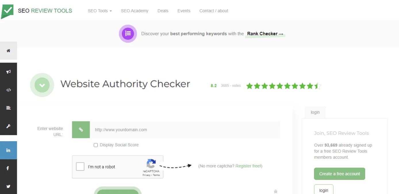 seo review tools-free domain authority checkers