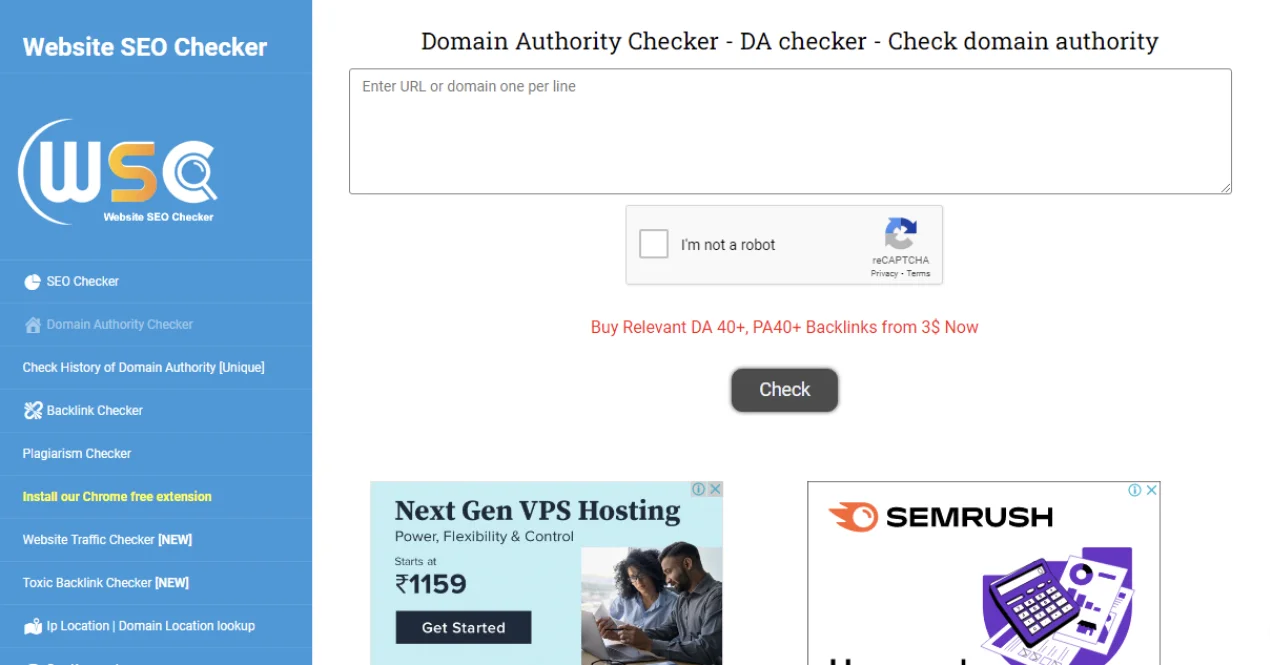 website seo checker-free domain authority checkers