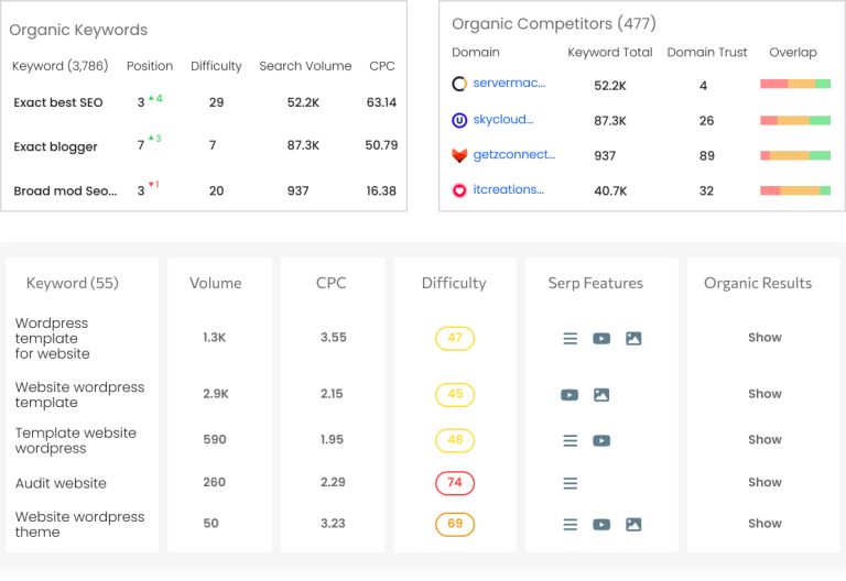 Seo competitor report
