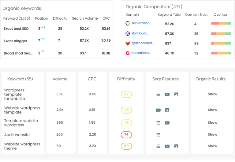 Seo competitor report